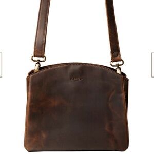 Saddleback Leather Brown Leather Crossbody Bag